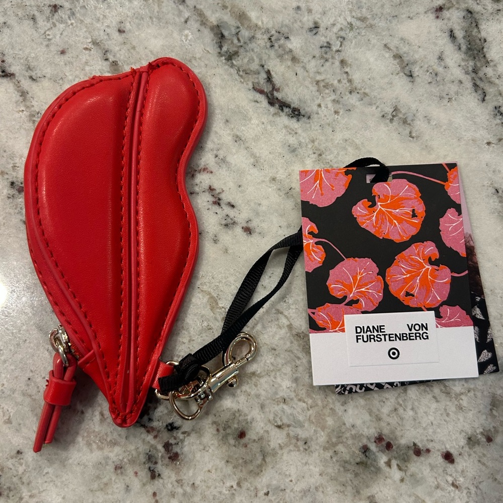 Diane Von Furstenberg x Target red lips coin purse